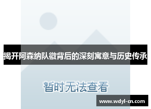 揭开阿森纳队徽背后的深刻寓意与历史传承